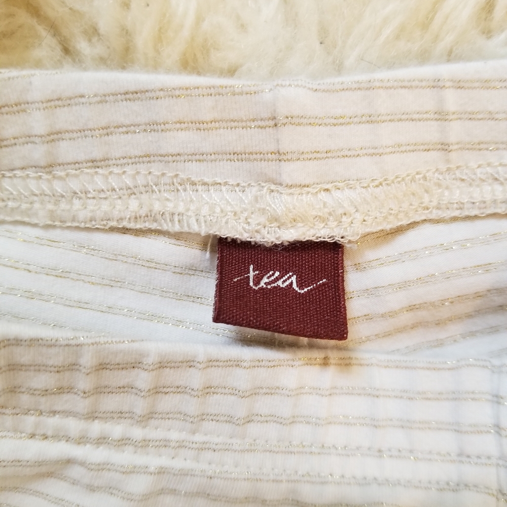 Tea gold metallic striped leggings